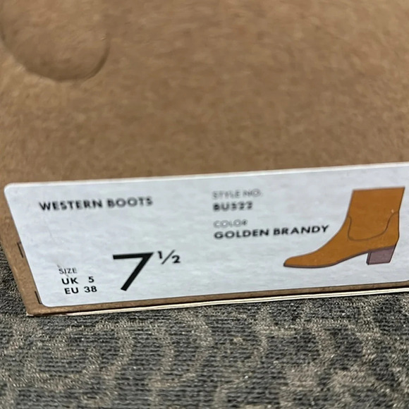 J.CrewFactory Women Western Tan Suede Ankle Zip Boots - Picture 9 of 9